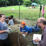 Student archaeologists Ashley Anderson and Victor Luna were part of the excavation team.